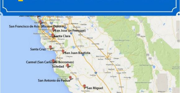 Map Of the California Missions On A Mission Map Of California S Historic Spanish Missions In 2019