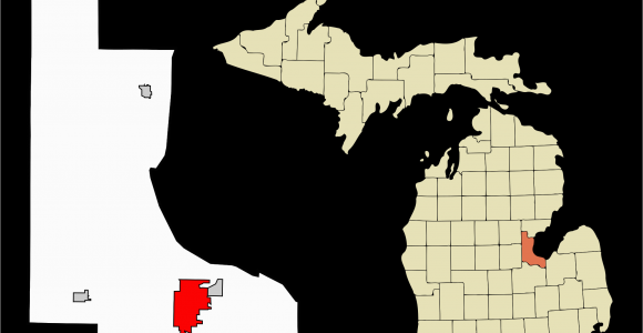 Map Of the Counties In Michigan Datei Bay County Michigan Incorporated and Unincorporated areas Bay