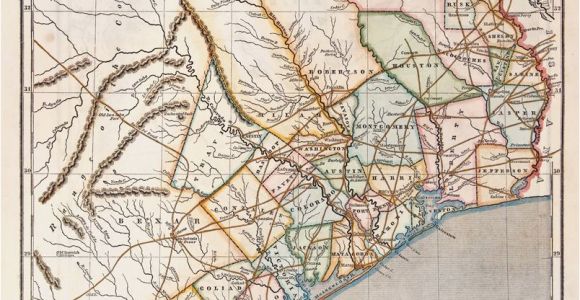 Map Of the Republic Of Texas Republic Of Texas by Sidney E Morse 1844 This is A Cerographic