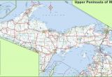 Map Of the Upper Peninsula Of Michigan with Cities Map Of Upper Peninsula Of Michigan