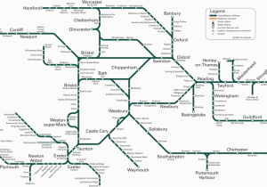 Map Of Train Lines In England Great Western Train Rail Maps