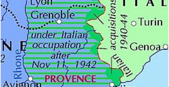 Map Of Vichy France Italian Occupation Of France Wikipedia