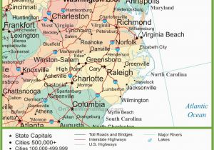 Map Of Virginia and north Carolina Border Map Of Virginia and north Carolina