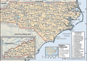 Map Of Virginia and north Carolina Border State and County Maps Of north Carolina