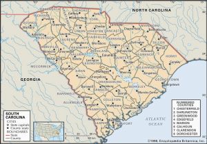 Map Of Virginia and north Carolina Border State and County Maps Of south Carolina