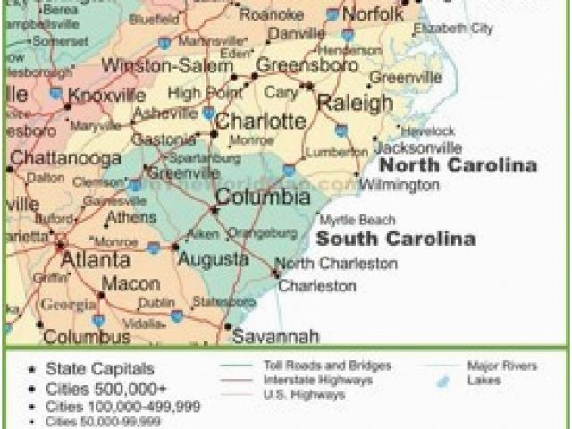 Map Of Va And North Carolina Maping Resources