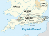 Map Of Wessex England A thelwulf King Of Wessex Revolvy