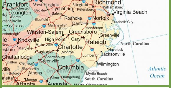 Map Of West Virginia and north Carolina Map Of Virginia and north Carolina