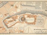 Map Of Windsor England 1930 Antique Map Of Windsor Castle England United Kingdom