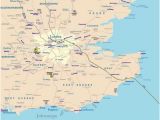 Map south East England towns Rail Map Of southeast England Johomaps