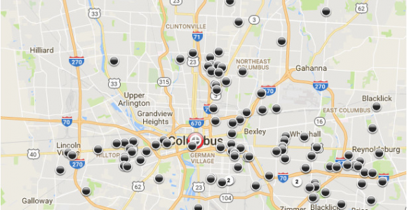 Map Store Columbus Ohio Here is A Map Of All Homicides that Happened In 2016 source In