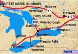 Map Trans Canada Highway to and From toronto Ontario and the Trans Canada Highway