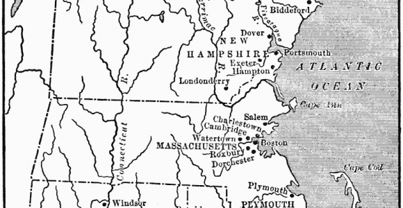 Maps Of New England Colonies the New England Colonies In the 1600s Great Maps