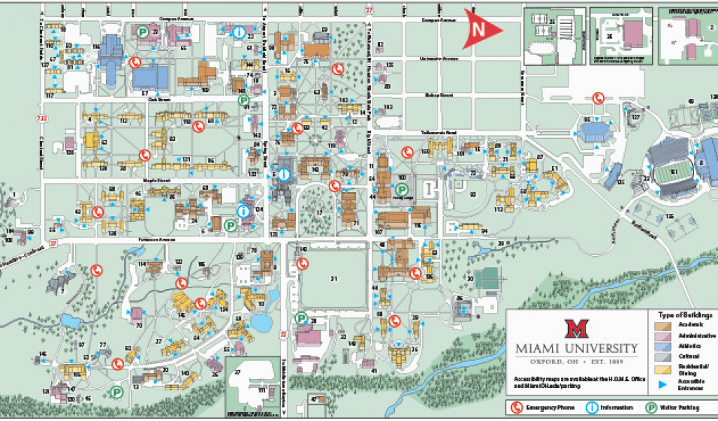 Miami Ohio Campus Map Oxford Campus Maps Miami University | secretmuseum