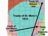 Michigan and Indiana Map Miami Treaties In Indiana Maps Indiana Native American History