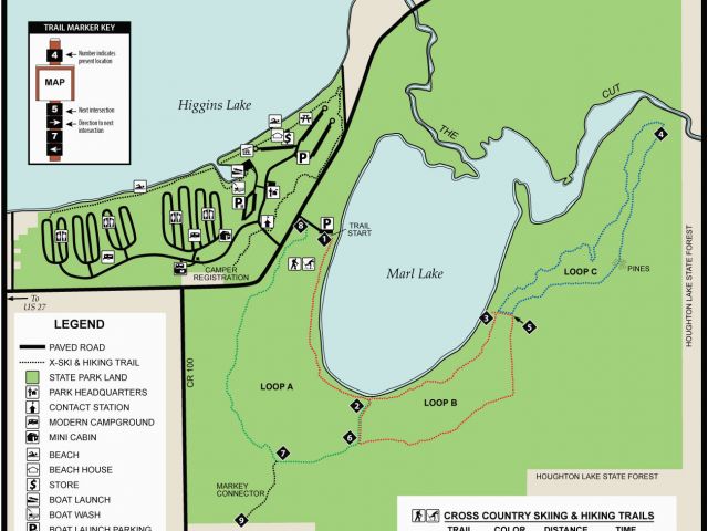 Michigan Dnr Burn Permit Map South Higgins State Parkmaps Area Guide