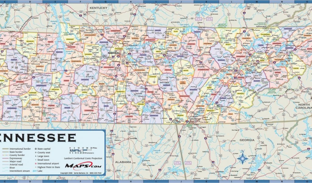 Middle Tennessee Map with Cities A Map Of Tennessee Cities ...