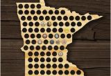 Minnesota Beer Cap Map Minnesota Beer Map Etsy