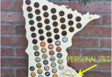 Minnesota Beer Cap Map Minnesota Beer Map Etsy