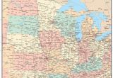 Minnesota Regions Map Usa Midwest Region Map with States Highways and Cities Map Resources