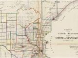 Minnesota State Map with Counties Old Historical City County and State Maps Of Minnesota