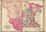 Minnesota townships Map Old Historical City County and State Maps Of Minnesota