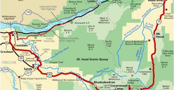 Monmouth oregon Map Mt Hood Scenic byway Map America S byways Camping Rving