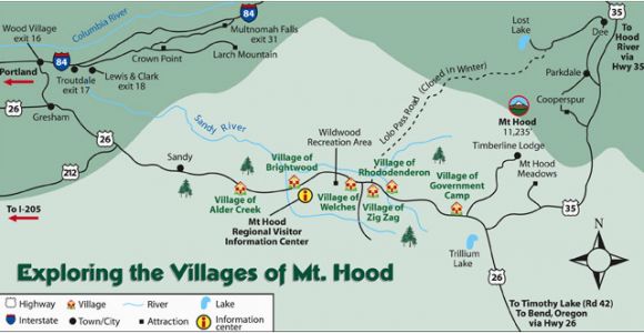 Mt Hood oregon Map area Map for Wemme and Welches oregon area