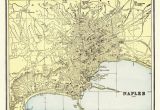 Naples Italy City Map 1895 Antique Naples Italy City Map Reproduction Print Map Of Etsy