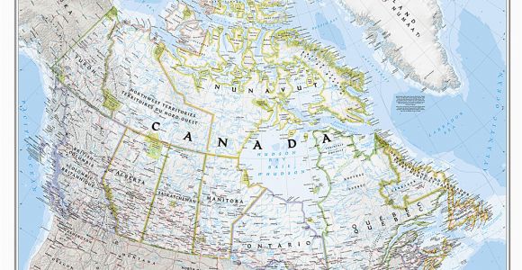 National Geographic Map Of Canada Craenen National Geographic Flat Maps