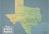 National Parks Texas Map Texas State Parks Map 11×14 Print Etsy