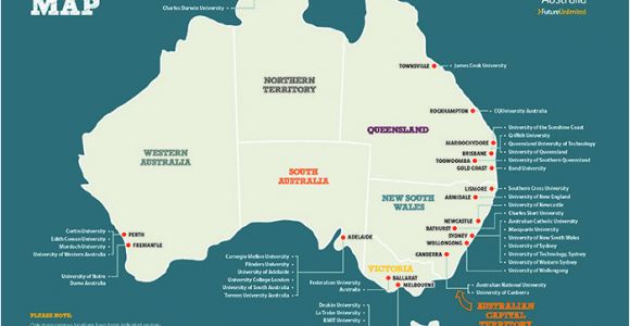 New England Colleges Map List Of Australian Universities top Rank Universities In