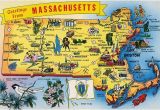 New England Massachusetts Map Postcard Massachusetts Map Most Popular Pictures