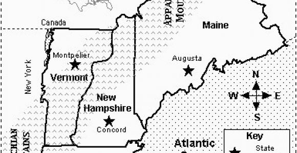 New England States and Capitals Map Map Quiz States and Capitals New England Map Quiz Printout