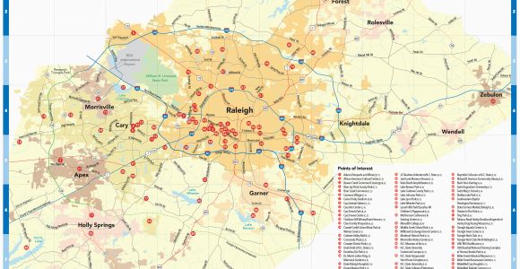 North Carolina Airport Map Raleigh N C Maps Downtown Raleigh Map