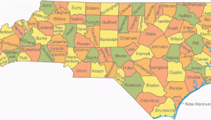 North Carolina Map by Counties Map Of north Carolina