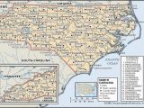 North Carolina Map with Counties and Cities State and County Maps Of north Carolina