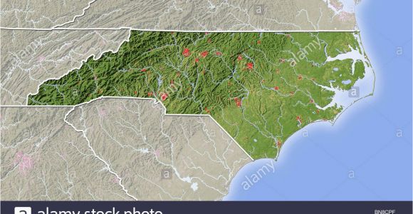 North Carolina Relief Map north Carolina State Map Stock Photos north Carolina State Map