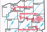 Ohio Fault Lines Map northeastern Ohio January 1986