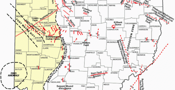 Ohio Fault Lines Map Scott Sabol S World Of Weather Cleveland Earthquake History F A Q