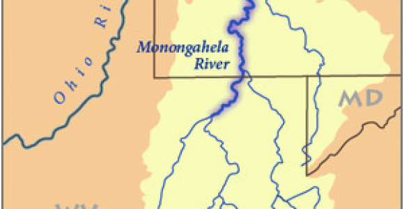 Ohio River Watershed Map Monongahela River Wikipedia