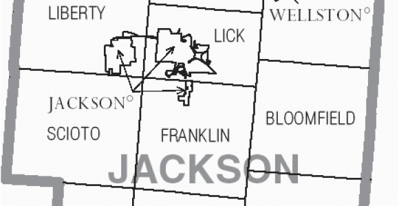 Ohio townships Map File Map Of Jackson County Ohio with Municipal and township Labels