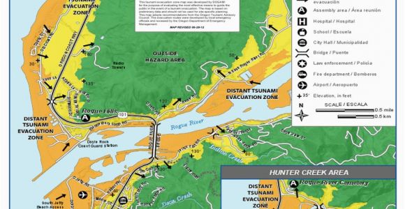 Oregon Tsunami Evacuation Maps Gold Beach Natural Hazards Physical Oceanography