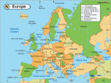 Physical Map Of Europe for Kids Map Of Europe with Facts Statistics and History