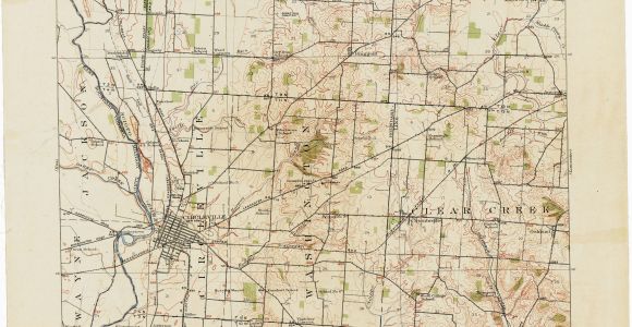 Pickaway County Ohio Map Ohio Historical topographic Maps Perry Castaa Eda Map Collection