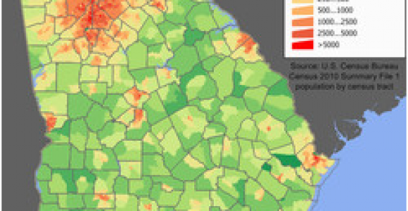 Population Density Map Georgia Demographics Of Georgia U S State Wikipedia