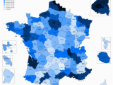 Population Density Map Of France List Of French Departments by Population Wikipedia