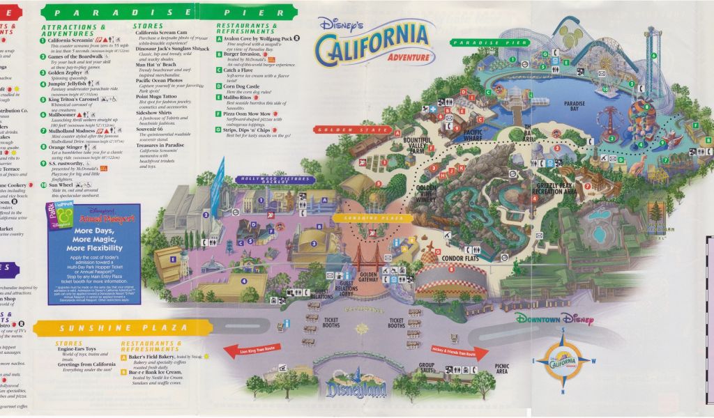 Printable California Adventure Map California Adventure Land Map Free