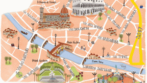 Printable Map Of Florence Italy Florence Map by Naomi Skinner Travel Map Of Florence Italy