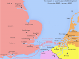 Reading On Map Of England the Queen Of Spain Sails to England January 1690